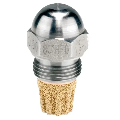 Danfoss Öldüse mit metallischer Kappe und porösem Filterelement. Kann in Heizungs- oder Ölsystemen eingesetzt werden.